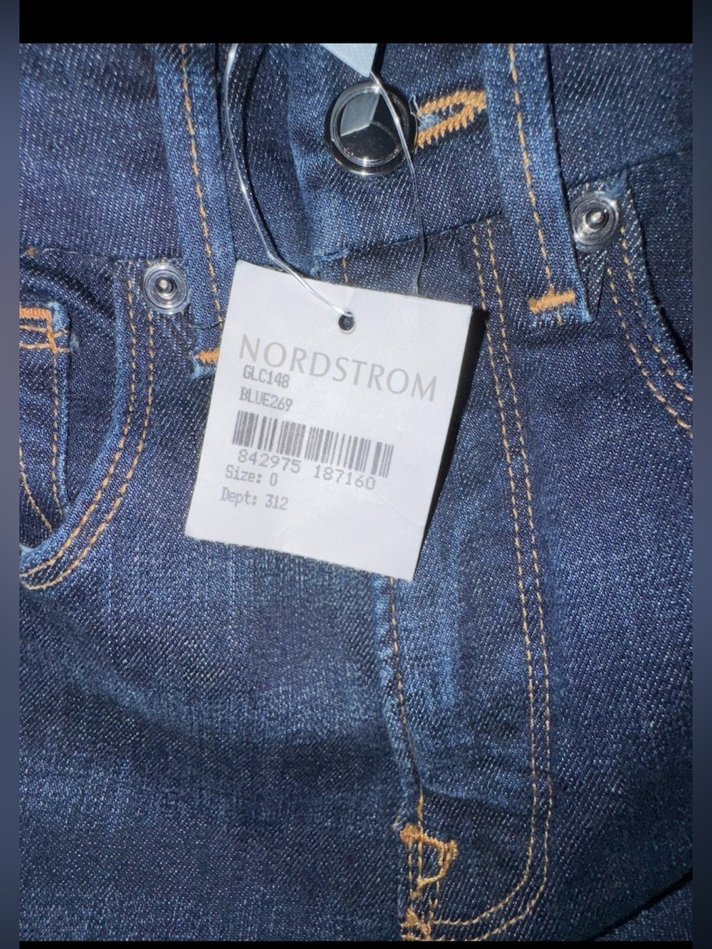 Good American Good Legs Crop Dark Blue Jeans Sz 0 - Picture 4 of 10